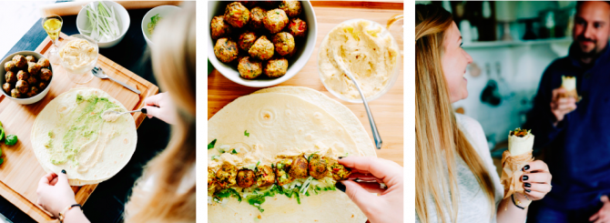 WRAPS DE ALMÔNDEGAS VEGETARIANAS IKEA